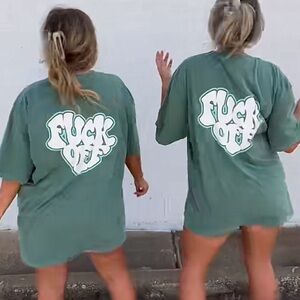 Comfort Colors Forest Green Short Sleeve Tee with Chest Graphic